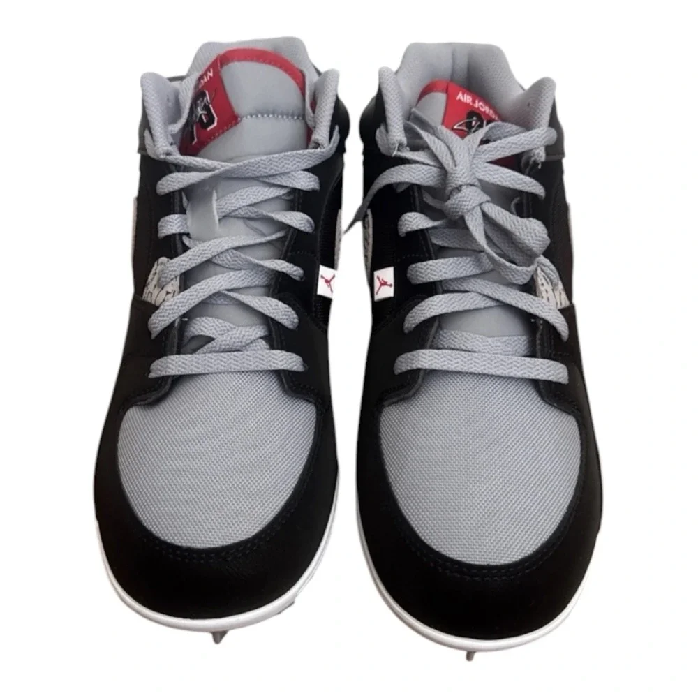 Nike Air Jordan Stadium 90 Low TD Black Cement Football HQ0210-060 Men's Size 10